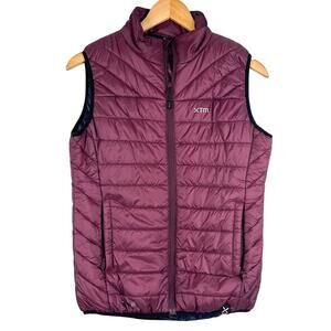 XTM Purple Sleeveless Full Zip Puffy Vest with Pockets